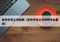 软件开发公司招聘（软件开发公司招聘专业要求）