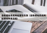 自助建站系统网站建设开发（自助建站系统网站建设开发流程）