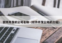 软件开发的公司名称（软件开发公司的介绍）