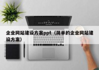 企业网站建设方案ppt（简单的企业网站建设方案）