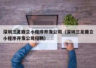 深圳三足鼎立小程序开发公司（深圳三足鼎立小程序开发公司招聘）