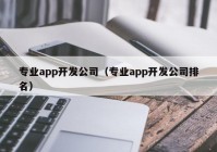 专业app开发公司（专业app开发公司排名）