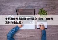 手机app开发制作流程是怎样的（app开发制作全过程）