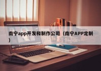 南宁app开发和制作公司（南宁APP定制）