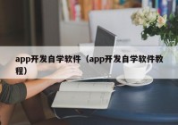 app开发自学软件（app开发自学软件教程）