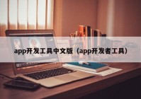app开发工具中文版（app开发者工具）